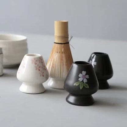 3 in 1 Matcha Set Bamboo Whisk Teaspoon Ceramic Bowl Tranditional Tea Sets Home Tea-Making Tools Accessories Birthday Gifts