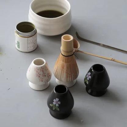 3 in 1 Matcha Set Bamboo Whisk Teaspoon Ceramic Bowl Tranditional Tea Sets Home Tea-Making Tools Accessories Birthday Gifts