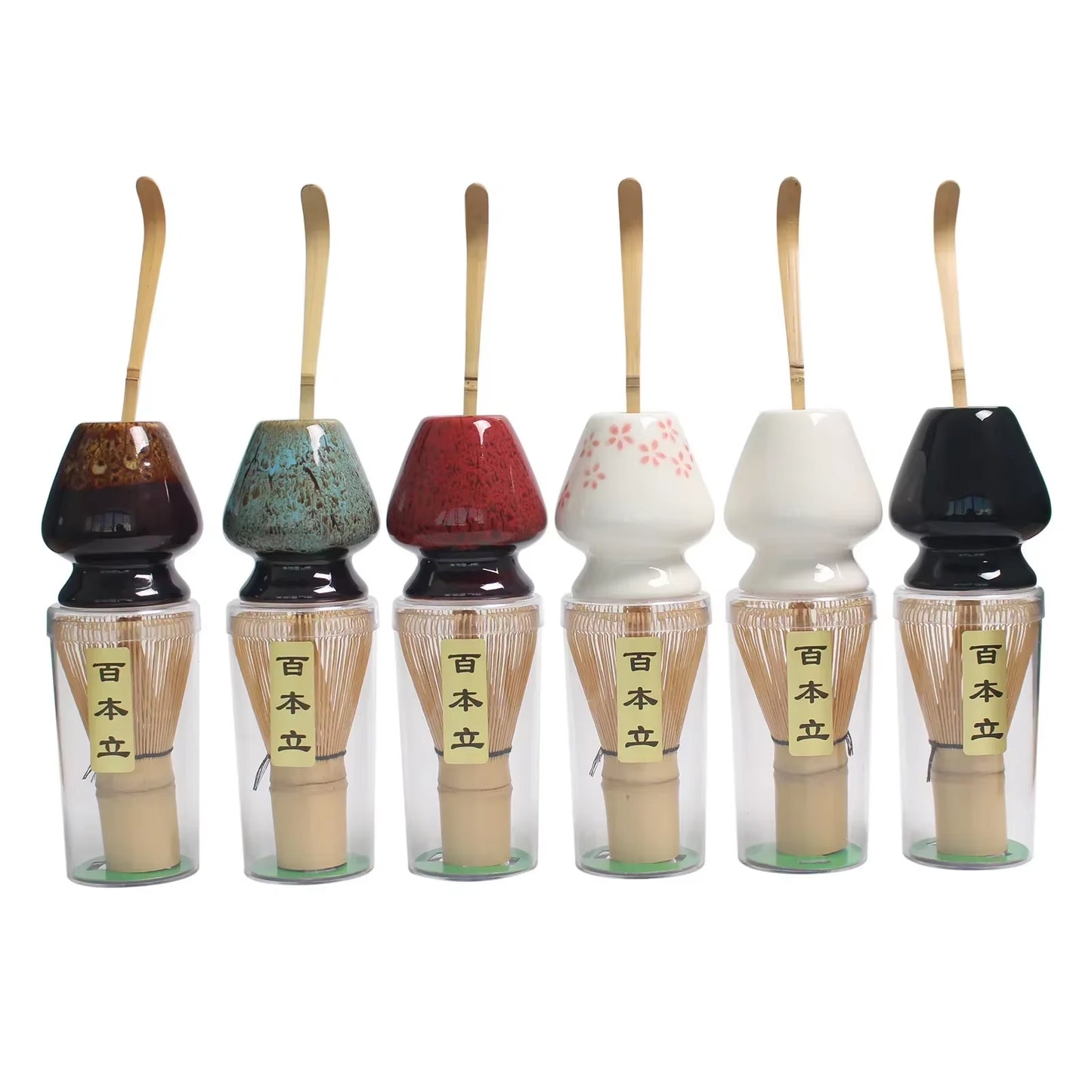 3 in 1 Matcha Set Bamboo Whisk Teaspoon Ceramic Bowl Tranditional Tea Sets Home Tea-Making Tools Accessories Birthday Gifts