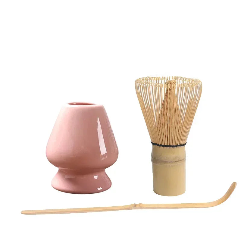 3 in 1 Matcha Set Bamboo Whisk Teaspoon Ceramic Bowl Tranditional Tea Sets Home Tea-Making Tools Accessories Birthday Gifts